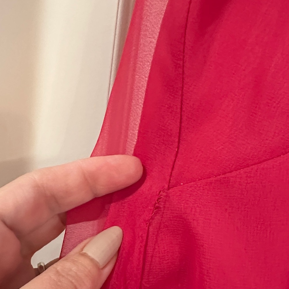 Sheer Raspberry Cover-Up with Matching Neglige - Picture 9 of 11